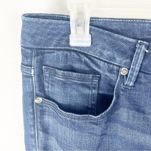 GOOD AMERICAN Good Legs Blue Five Pockets Whiskering High Rise Jeans, Size 16 - Picture 10 of 12